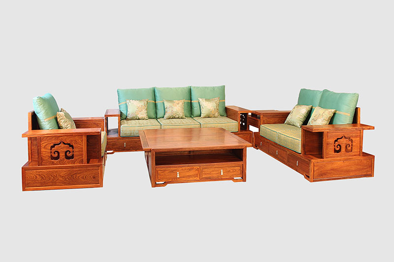 广西中式实木沙发简直太美了